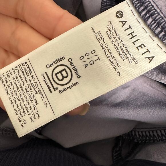 Athleta Brooklyn Bomber Jacket Jogger Captivate Chrome Blue Set Size 0/2 Tall - Picture 8 of 12